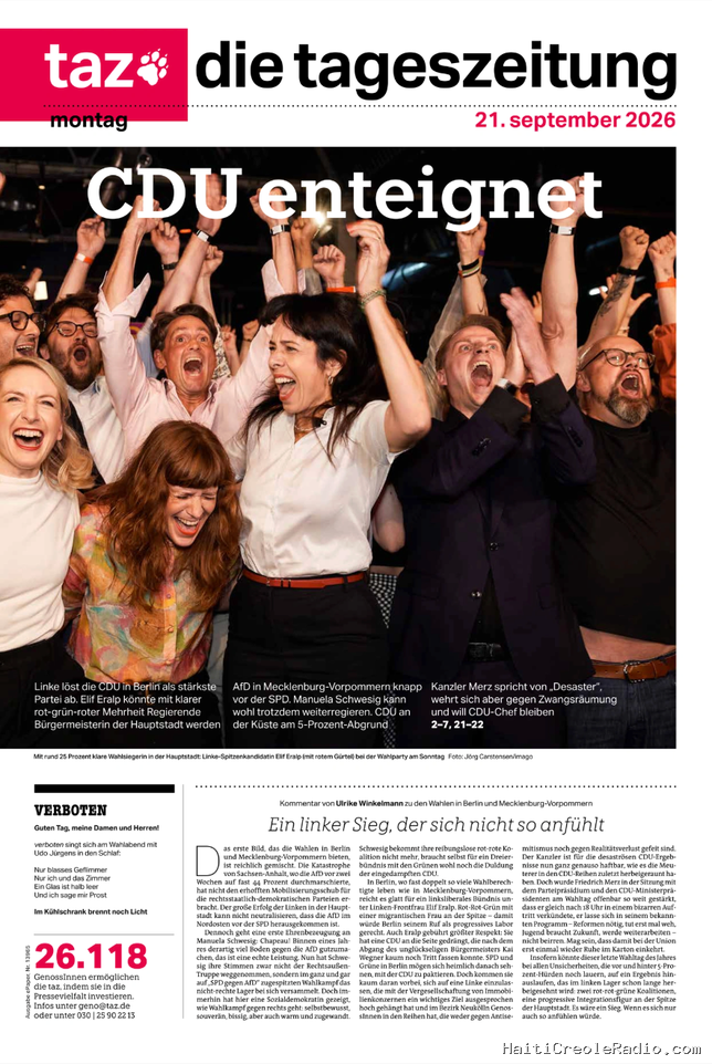 À Berlin, les conservateurs battus par Elif Eralp, candidate de gauche radicale