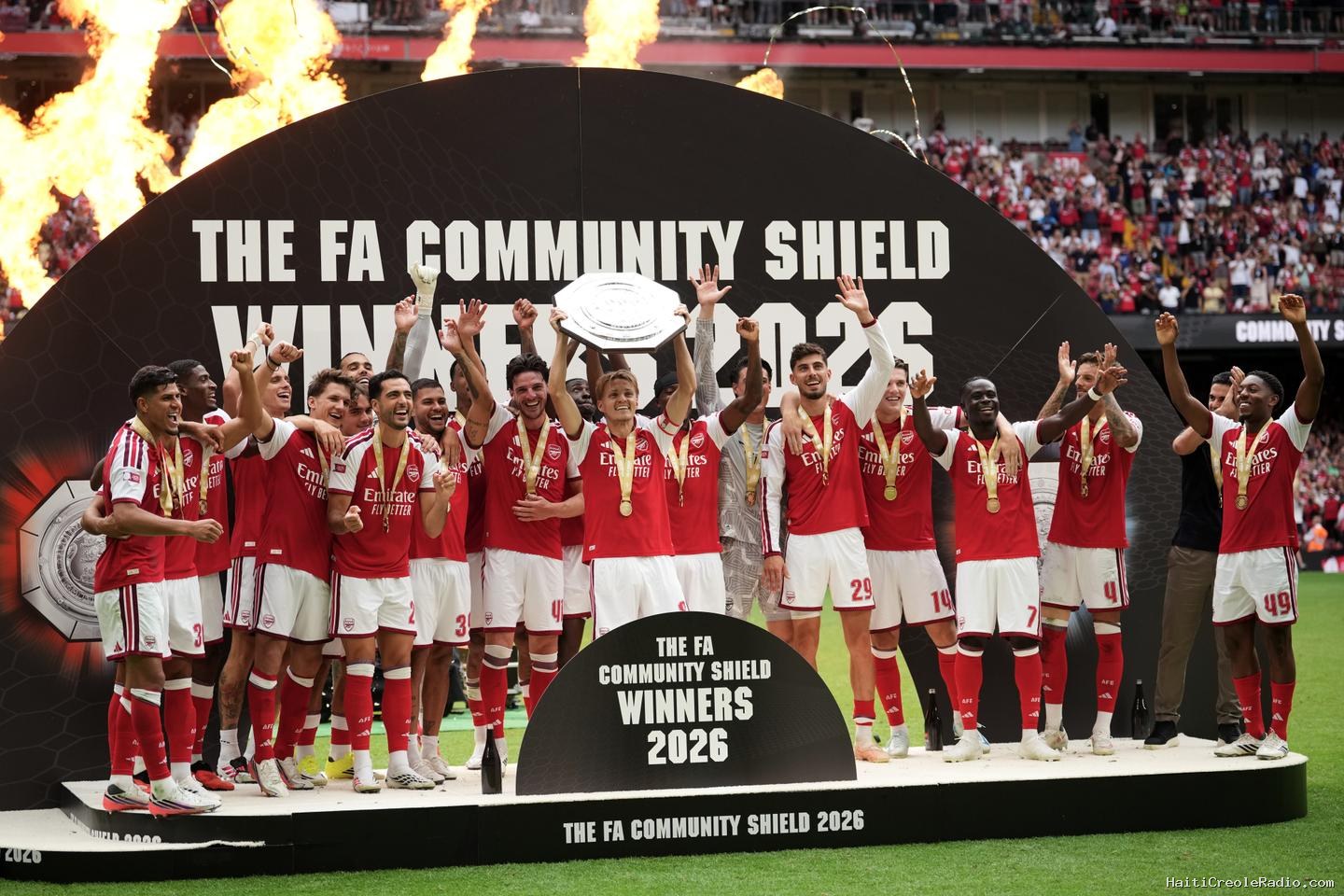 Arsenal écrase Manchester City et lance sa saison par un succès lors du Community Shield