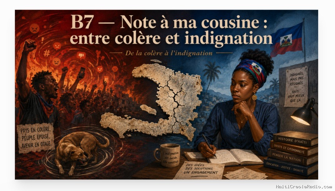 B7 — Haïti, de la colère à l’indignation : note à ma cousine