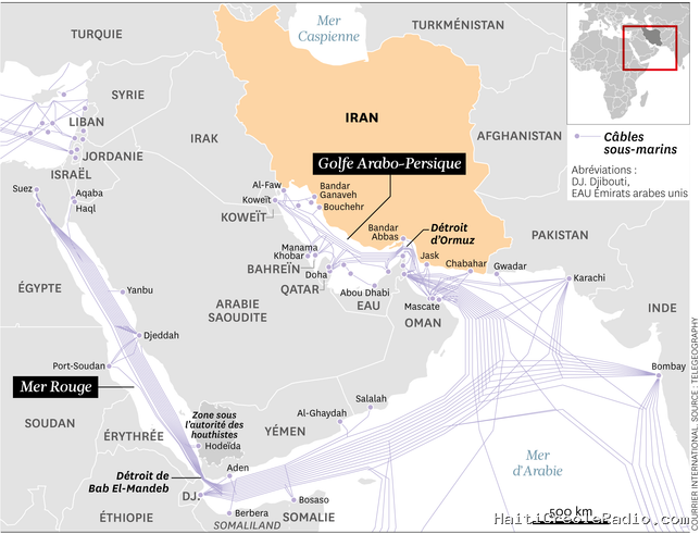 Câbles sous-marins : la guerre au Moyen-Orient risque de perturber le trafic mondial d’Internet