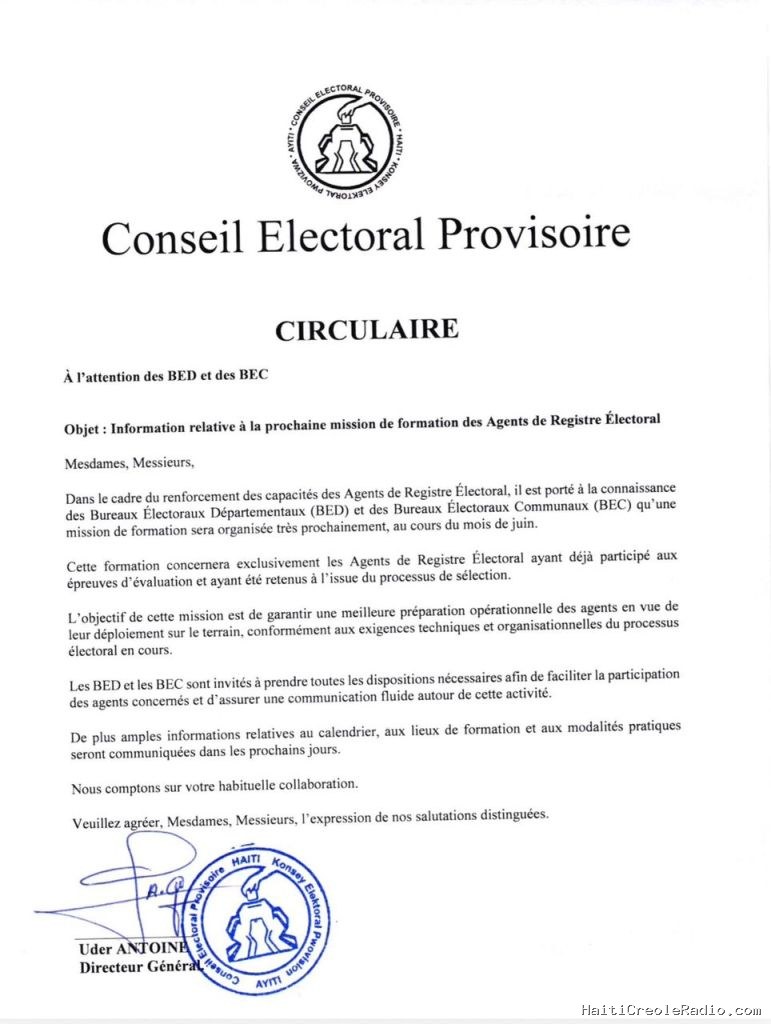 CEP | Haïti, la République des révocations sans effet : Uder Antoine signe désormais les circulaires électorales après avoir été écarté par les conseillers