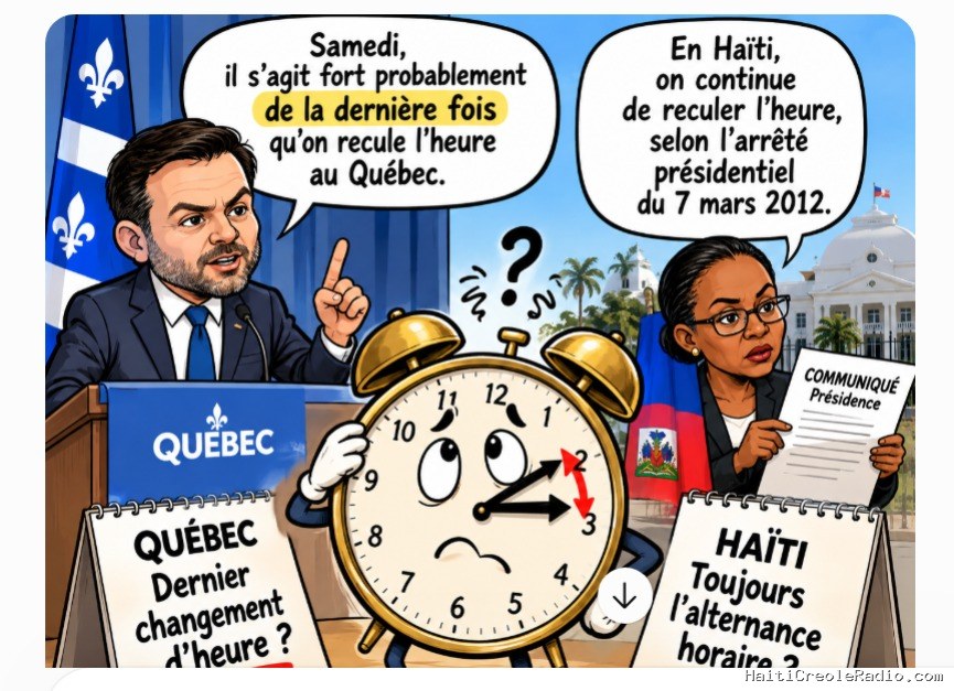 Changement d’heure : le Québec envisage de tourner définitivement la page, Haïti continuera-t-elle de reculer ses horloges ?