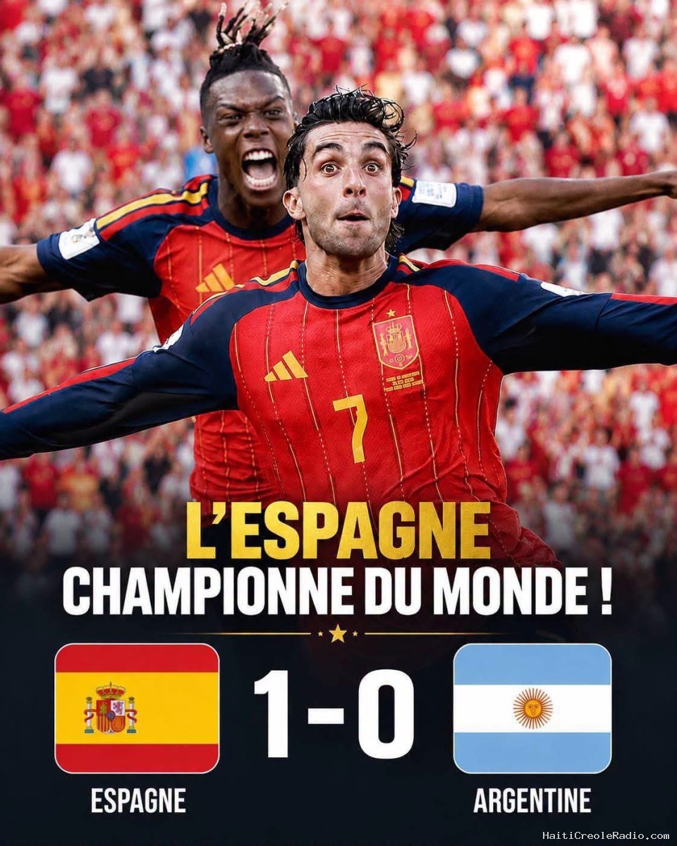 Coupe du monde 2026 : l’Espagne sacrée championne après une victoire en prolongation face à l’Argentine