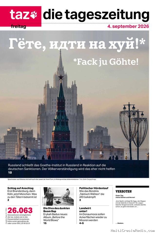 Fermeture des instituts Goethe en Russie : “Cela ne va pas aider nos deux peuples à se comprendre”
