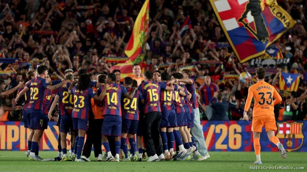 Football: le Barça champion d’Espagne après son succès dans le Clasico face au Real Madrid