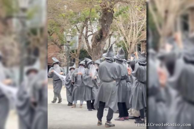 Gandalf vs Palantir : manifestation déguisée devant la maison de Peter Thiel en Argentine