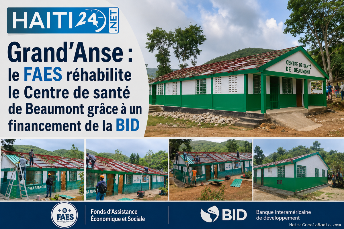 Grand’Anse : le FAES réhabilite le Centre de santé de Beaumont grâce à un financement de la BID