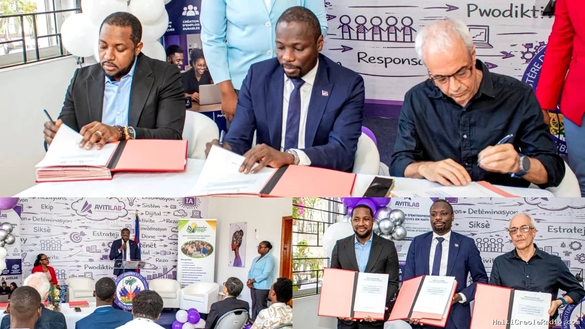 Haïti - Économie : Signature d’un accord pour l’entreprenariat novateur et créateur d’emplois
