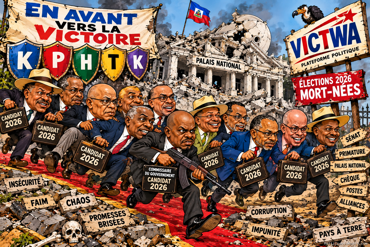 HAÏTI | ÉLECTIONS 2026 MORT-NÉES : LES DOUZE APÔTRES DU CHAOS, PETITS HOMMES AUX GRANDES AMBITIONS, DEVANT L’AUTEL D’UN SCRUTIN FANTÔME