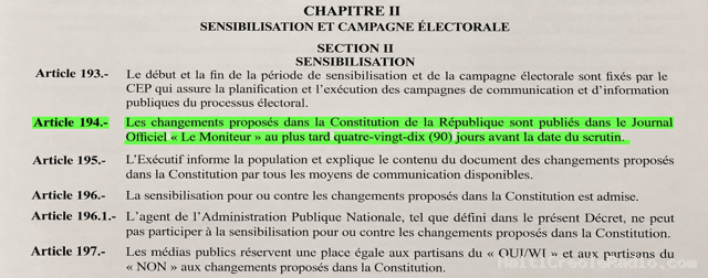 Haïti | Référendum bidon : le délai des 90 jours est expiré, le gouvernement de doublure déjà en violation de son propre décret
