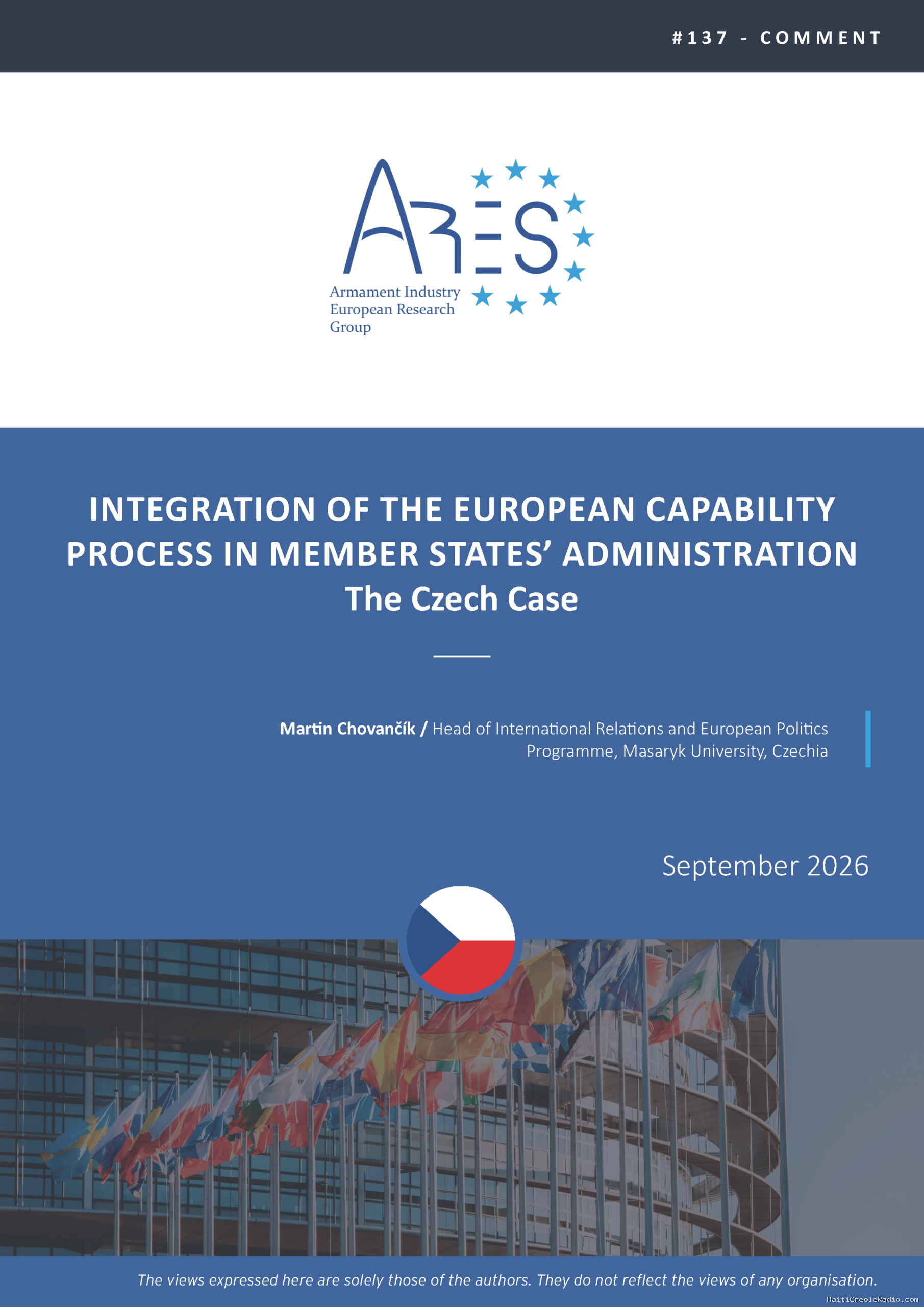Integration of the European Capability Process in Member States’ Administration : The Czech Case