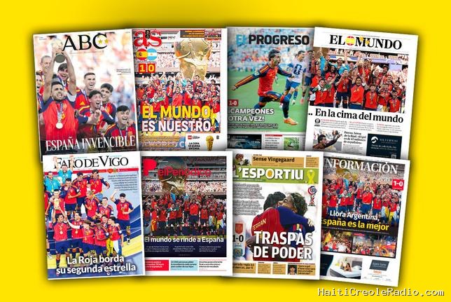 “Invincible” : la presse espagnole aux anges après le sacre mondial de la Roja
