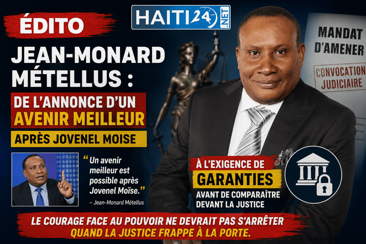 Jean-Monard Métellus : de l’annonce d’un avenir meilleur après Jovenel Moïse à l’exigence de garanties avant de comparaître devant la justice