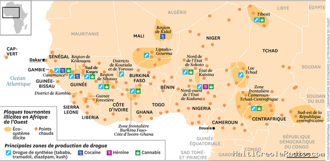 L’Afrique de l’Ouest et centrale, nouveaux foyers pour la production de drogue