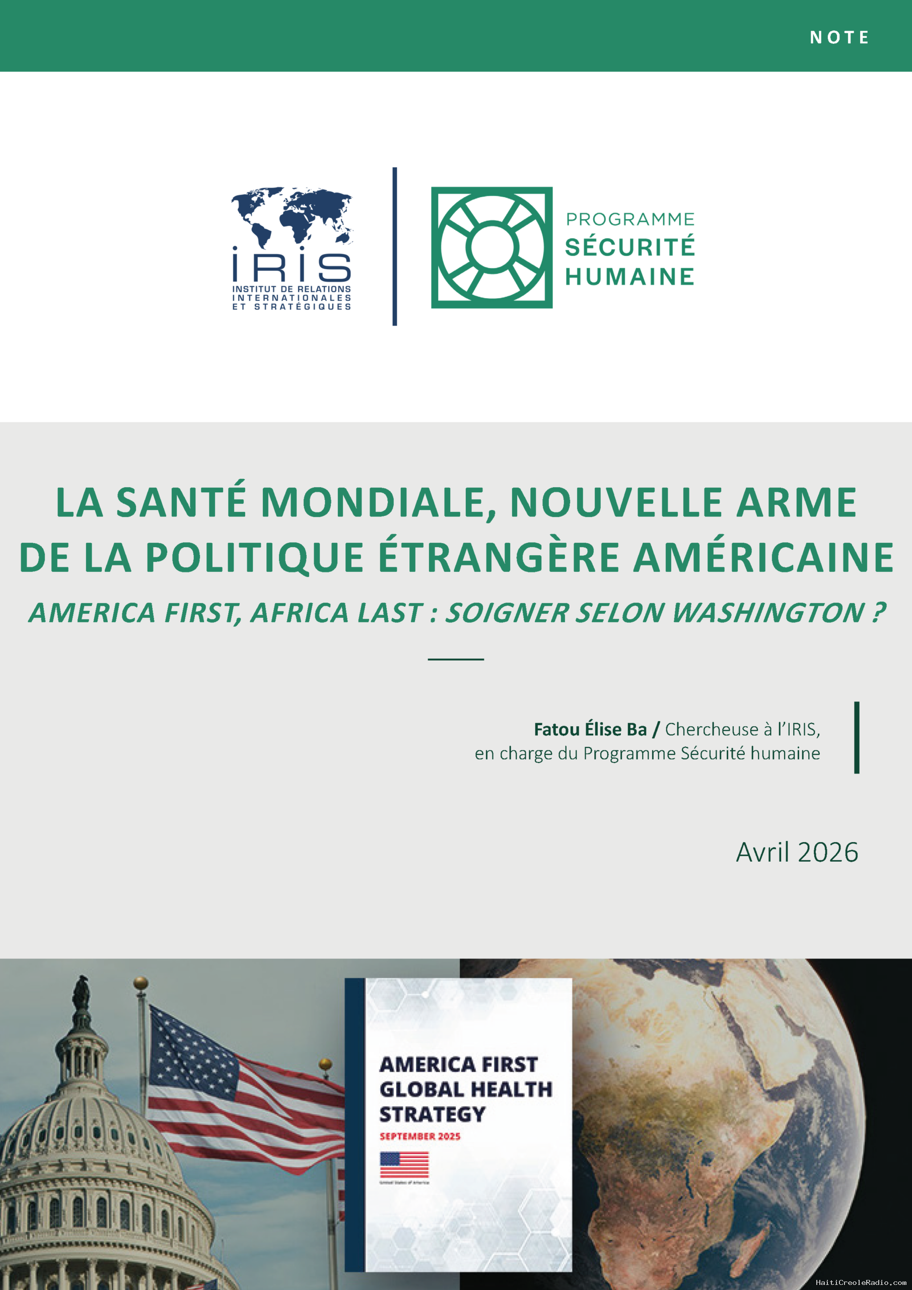 La santé mondiale, nouvelle arme de la politique étrangère américaine