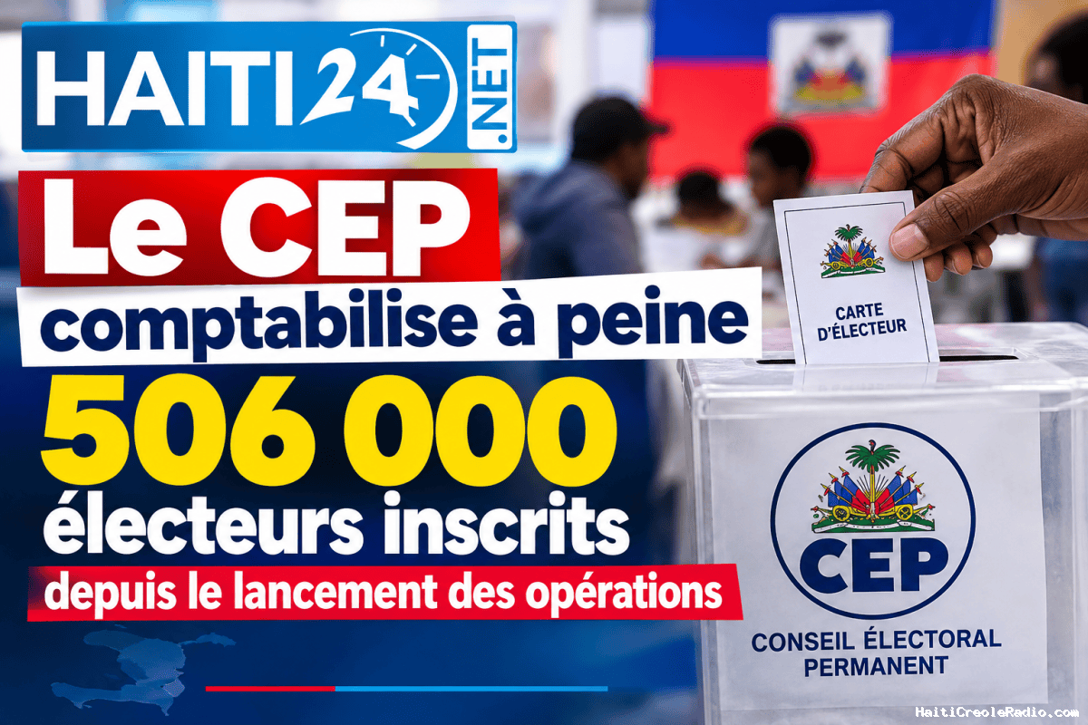 Le CEP comptabilise à peine 506 000 électeurs inscrits depuis le lancement des opérations