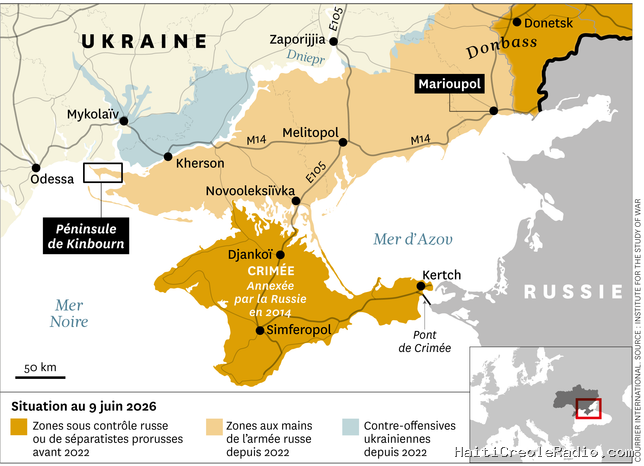 Les Russes seraient en train de reculer dans la péninsule de Kinbourn, près de la Crimée