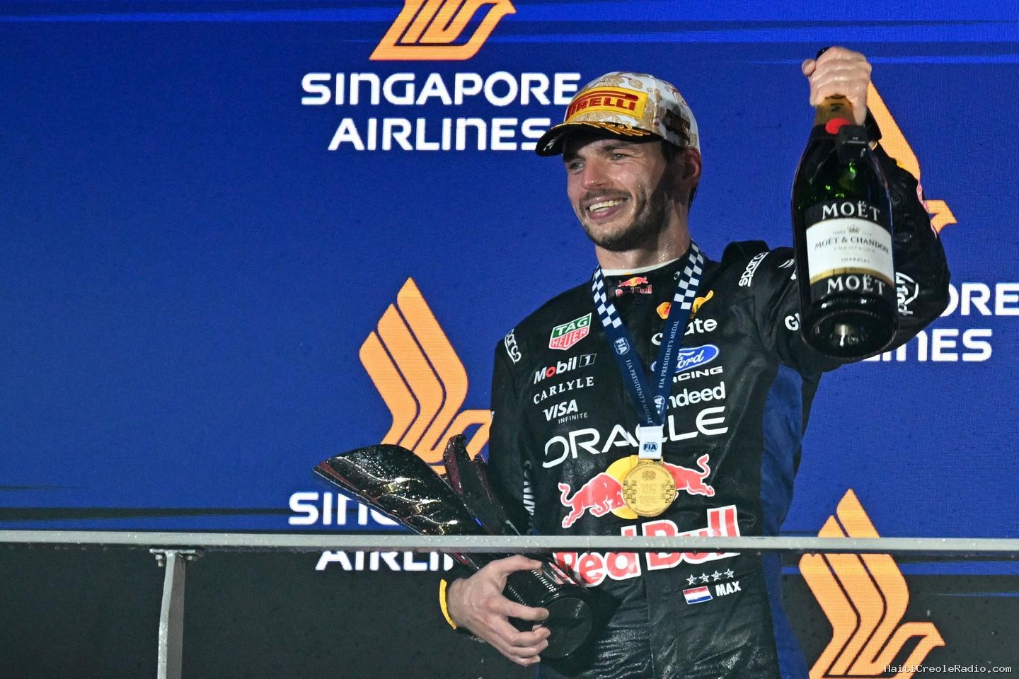 Max Verstappen remporte son premier GP de Singapour, Kimi Antonelli plus que jamais proche du titre de champion du monde