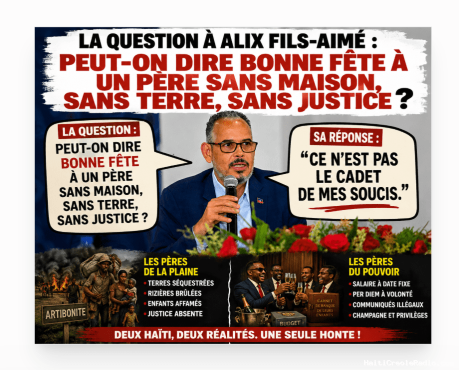 Peut-on dire bonne fête à un père sans maison, sans terre, sans justice ?