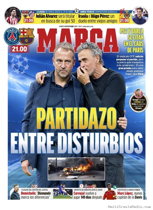 PSG-FC Barcelone en Ligue des champions : “Un choc au sommet au milieu des troubles”