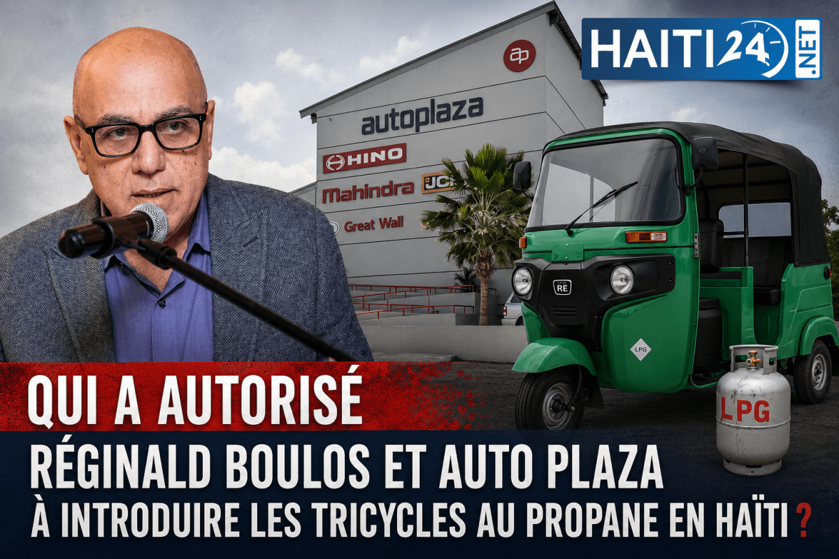 Qui a autorisé Réginald Boulos et Auto Plaza à introduire les tricycles au propane en Haïti ?
