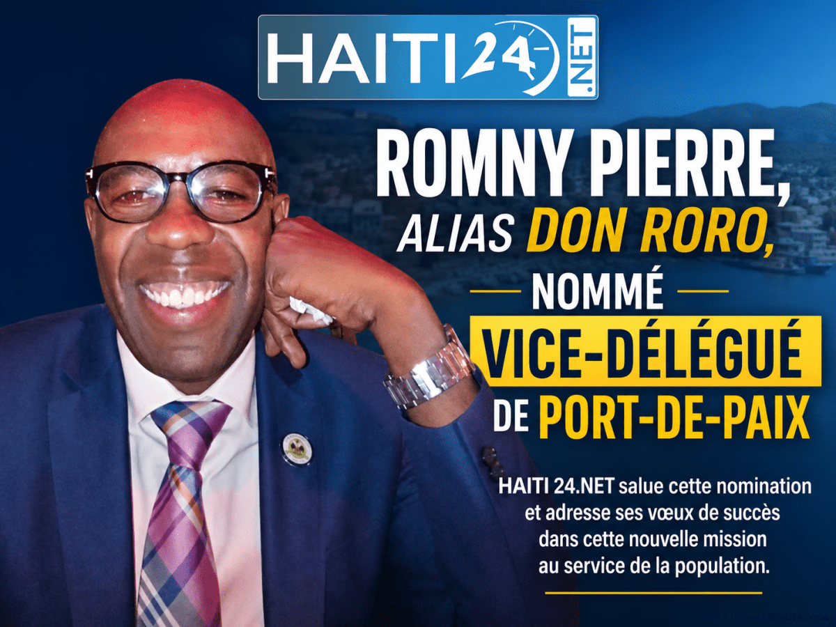 Romny Pierre, alias Don RoRo, nommé vice‑délégué de Port‑de‑Paix