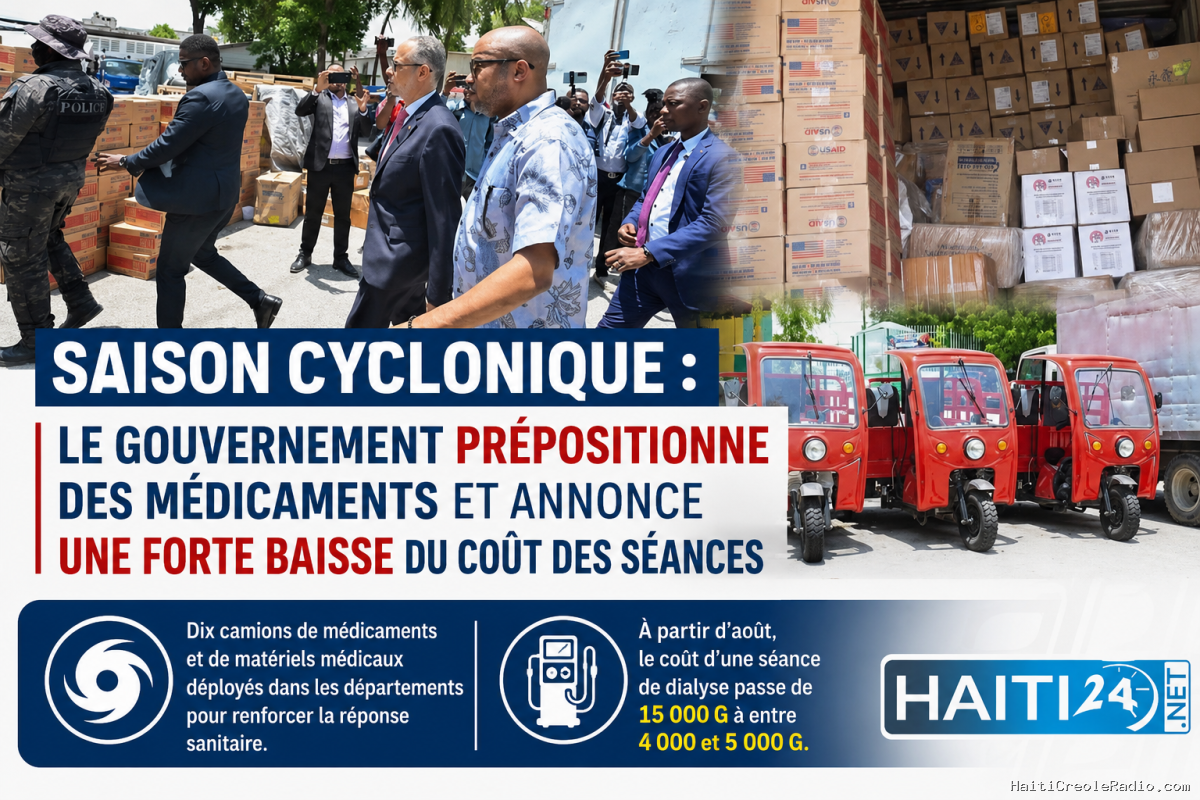 Saison cyclonique : le gouvernement prépositionne des médicaments et annonce une forte baisse du coût des séances de dialyse