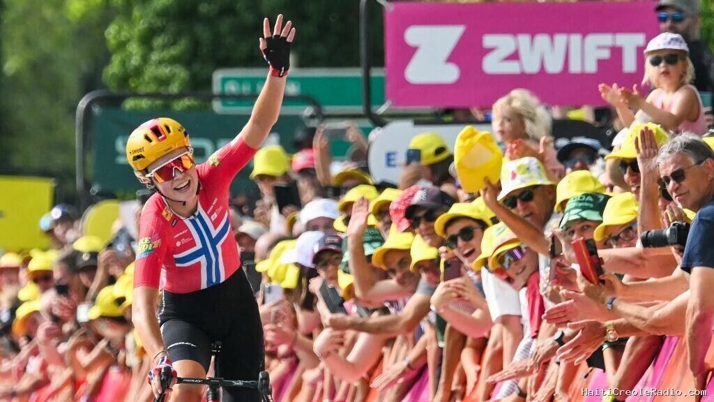 Tour de France femmes: la Norvégienne Sigrid Ytterhus Haugset s’impose à Poligny et endosse le maillot jaune