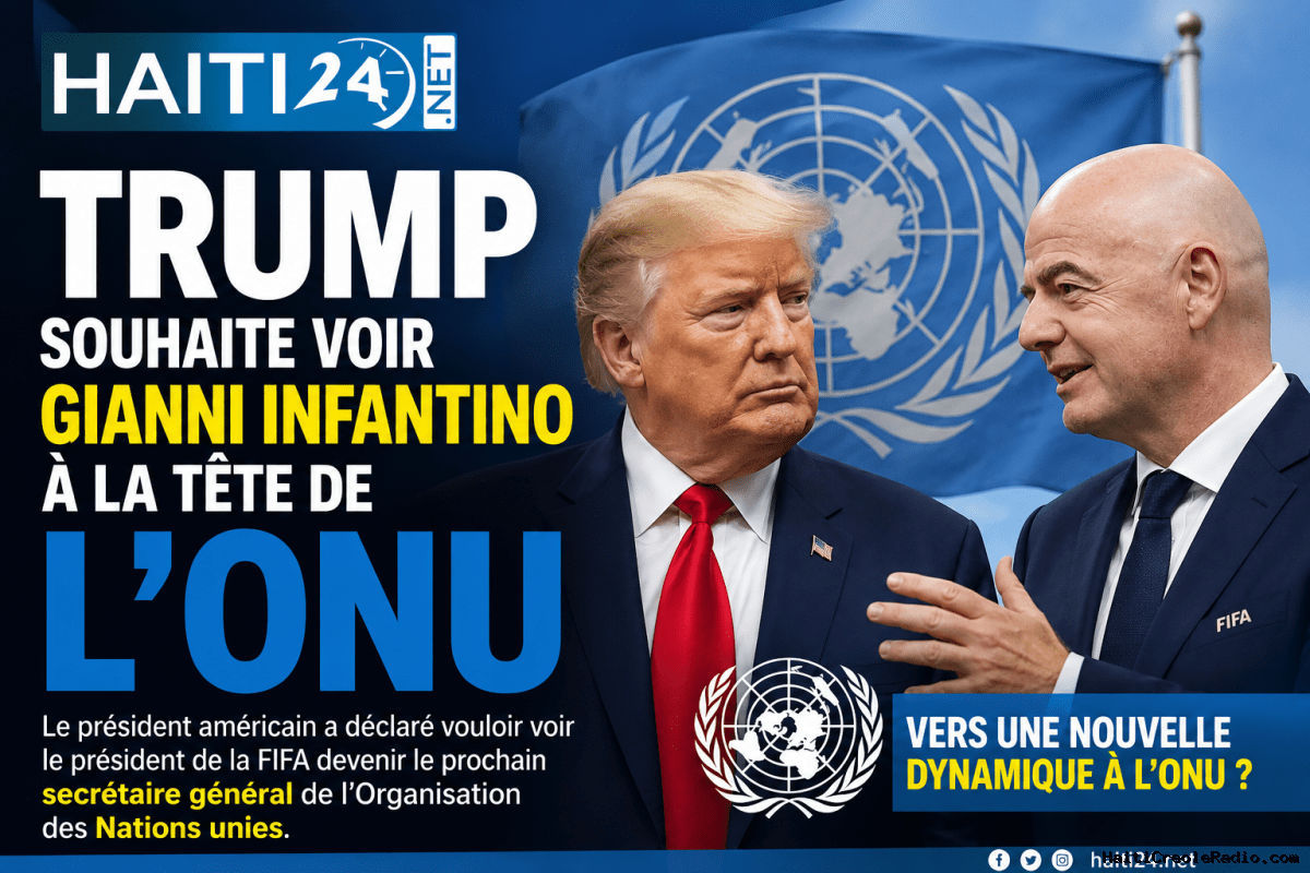 Trump souhaite voir Gianni Infantino à la tête de l’ONU
