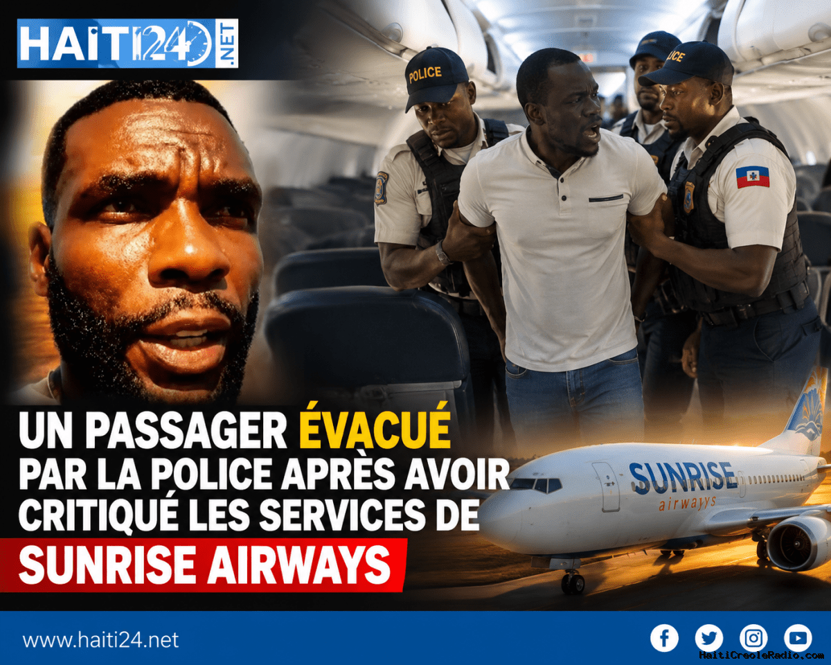 Un passager évacué par la police après avoir critiqué les services de Sunrise Airways