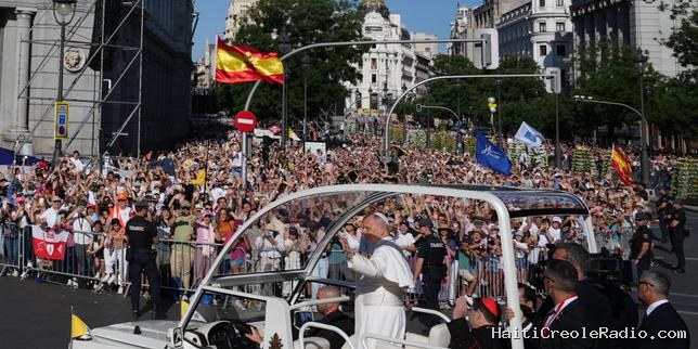 VIDÉO. 1,2 million de fidèles pour la messe du pape à Madrid